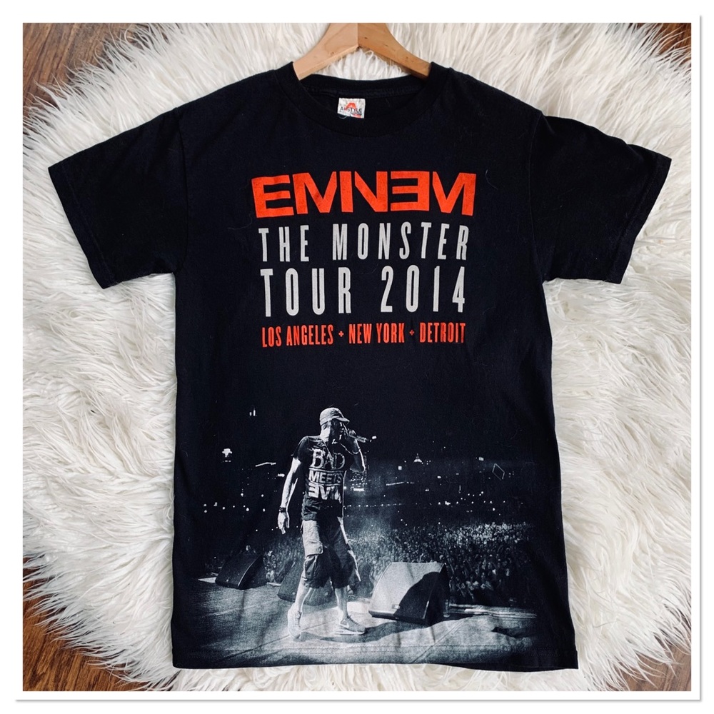 Eminem 2014 The Monster Tour Los Angeles New York Detroit Graphic Tee Size Small